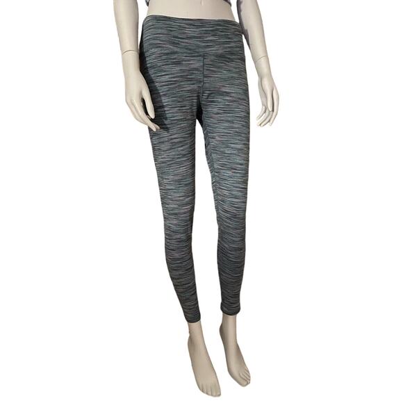 RBX Blue/Multicolored Stripe Active Leggings sz M (NWOT) - Picture 1 of 7